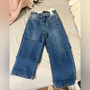Judy Blue High Rise Front Seam Detail Straight Jeans